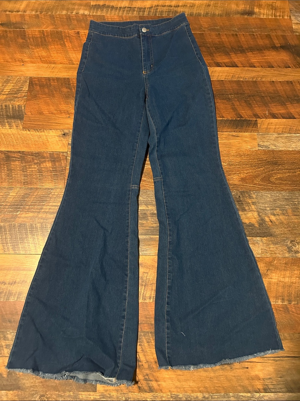HYFVE Dark Blue High-Rise Flare Jeans